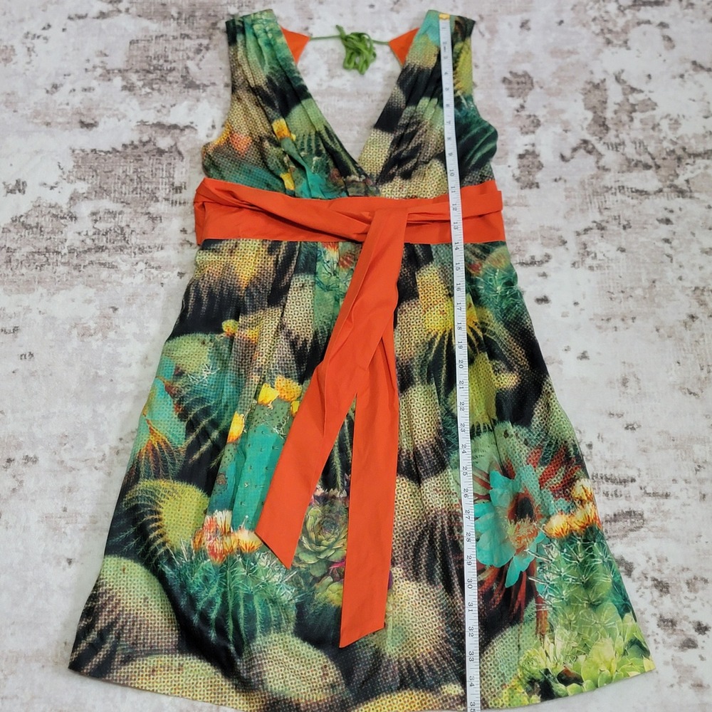 Anthropologie x Eva Franco "Oroya" Cactus Print Dress Size 2 Botanical Festival - Picture 6 of 8